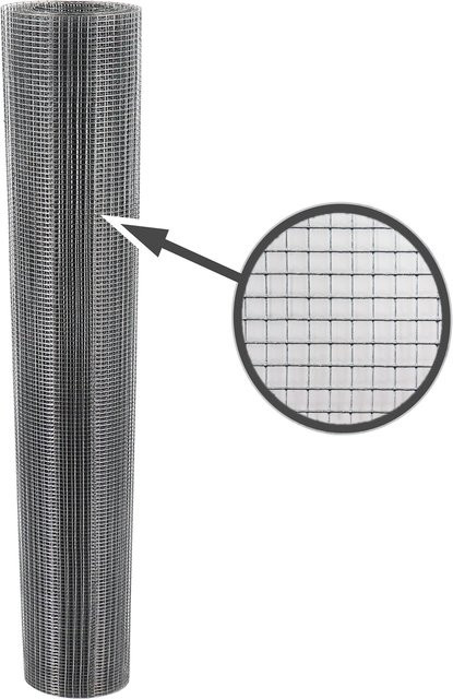 Aquagart Volierendraht Schweissgitter aus verzinktem Stahl, B: 1 m, L: 60 m, Drahtstärke: 6,3 mm - Bild 1
