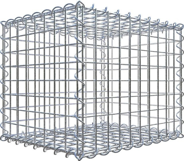 Gabiona Spiralgabione aus Stahl in Silbergrau, B/T/H: 50 x 40 x 40 cm - Bild 1