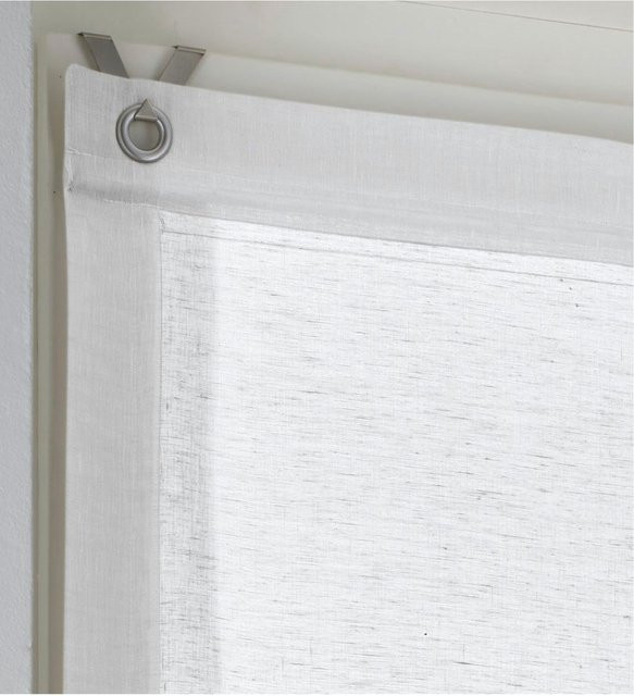 Raffrollo Heine Home in Weiß, semi-transparent, 140 x 45 cm - Bild 1