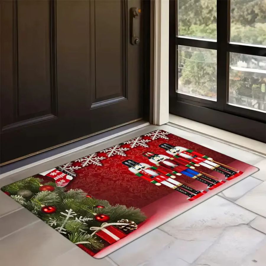VIKAMA Weihnachts Nussknacker Fußmatte Multicolor Druckteppich für Eingang, Korridor und Balkon - Bild 4