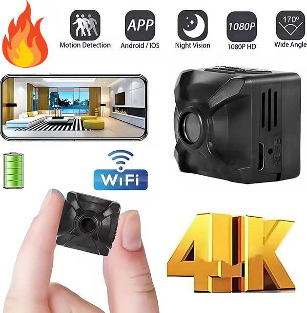 Xiaomi X5 Mini WiFi IP Kamera mit 1080P Auflösung, Akku und Bewegungserkennung in Schwarz - Bild 1