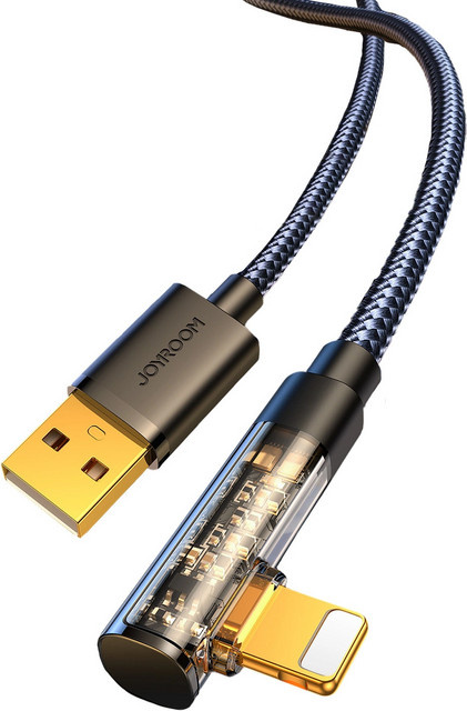 Joyroom USB-A auf Lightning Daten- und Ladekabel S-UL012A6 Angled, 18W, Schwarz, 1,2m - Bild 1