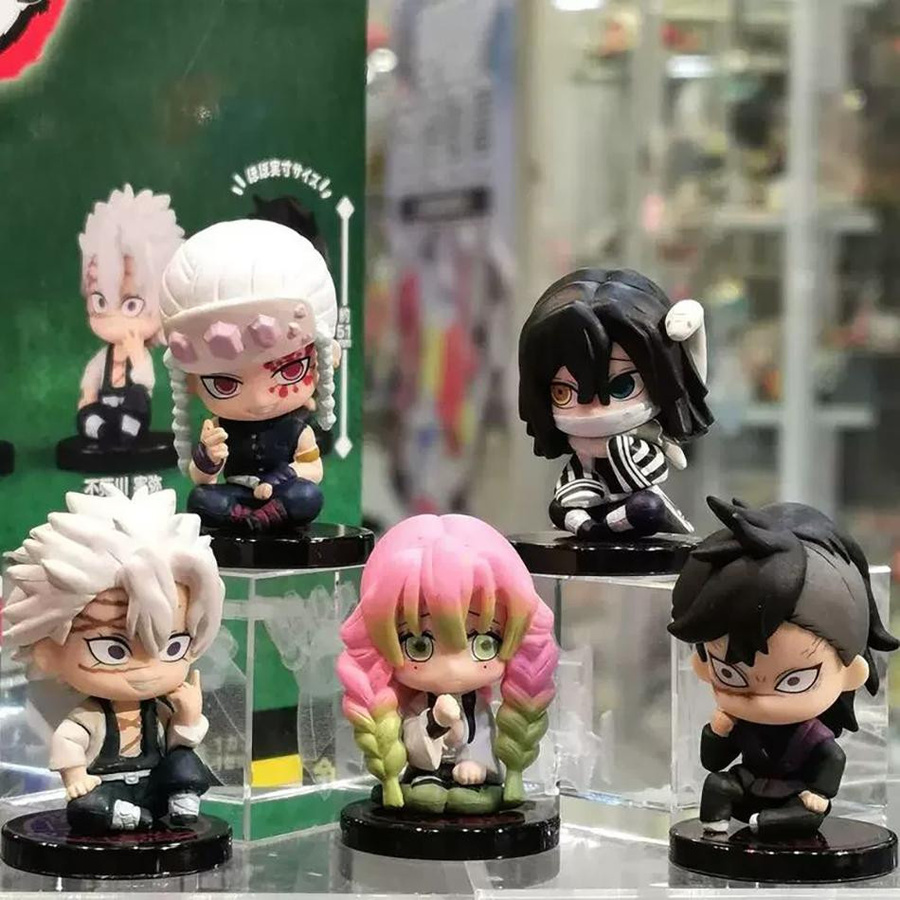 Yiran toy 1 Kimetsu no Yaiba Q-Version Dämonentöter Sitzende Geisterpuppe Actionfigur 5-teiliges Set - Bild 2