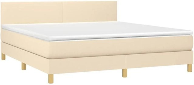 vidaXL Boxspringbett mit Matratze Hybrid-Design in Beige, B/T/H: 180 x 200 x 88 cm - Bild 1