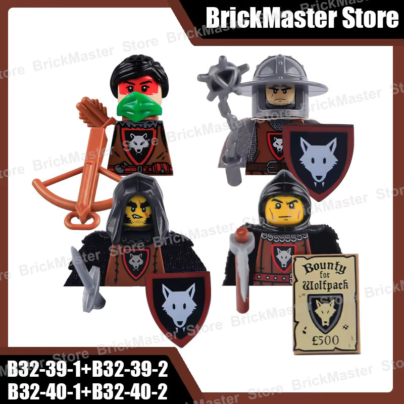 BRICKPANDA Ritter Figuren Bausteine Set mit Rüstung und Waffen in Mehrfarbig - Bild 4