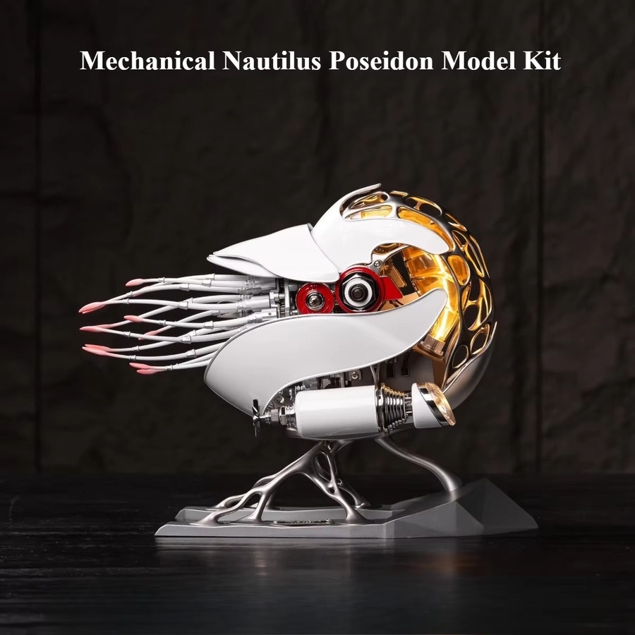 Goni Nautilus Poseidon Modell Kit, mechanisches Metall-Montage-Kit, mit Beleuchtung - Bild 3