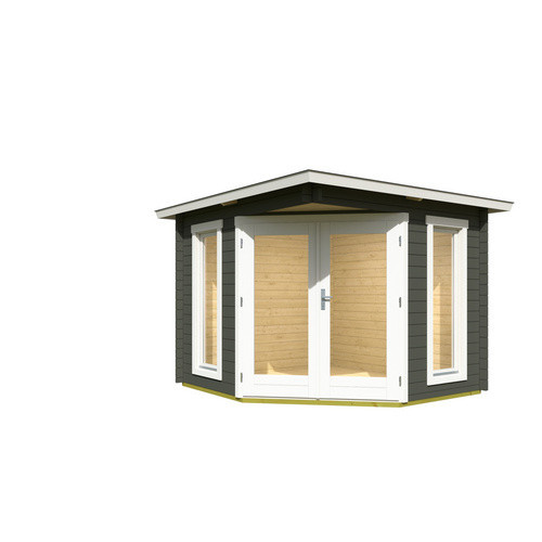 Lasita Maja Gartenhaus Oban in Grüngrau B/H/T: 282,3 x 240,54 x 255,6 cm - Bild 3