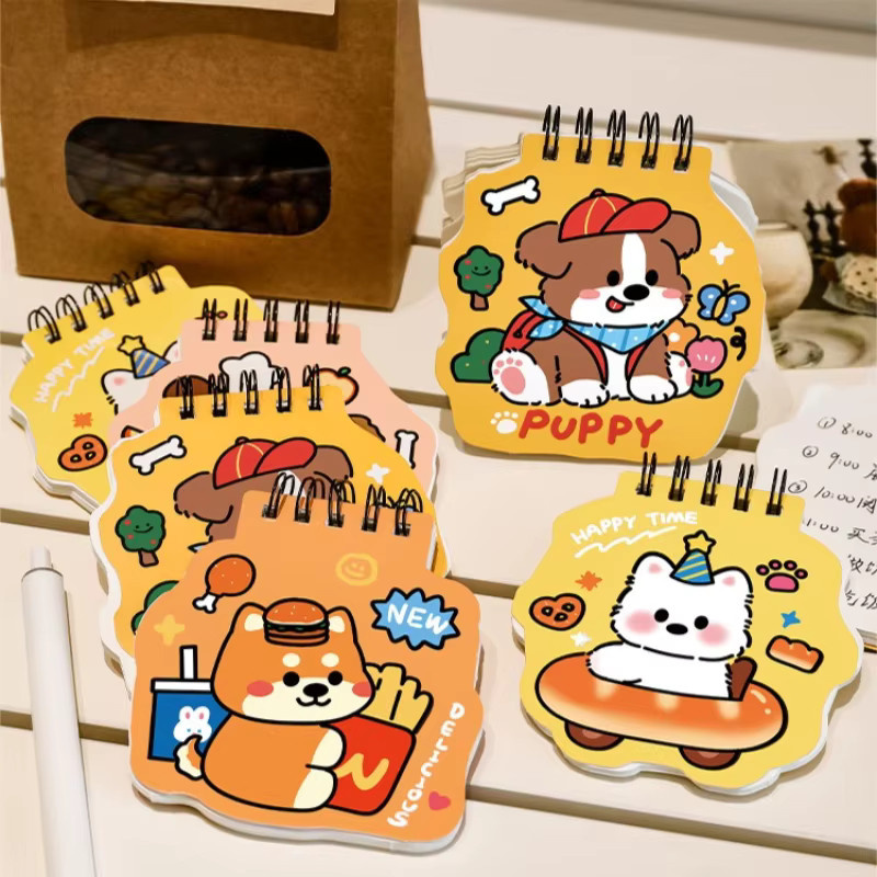 Artoon Cute Puppy Flip Up Coil Book Softcover Notizbuch in Multicolour - Bild 2