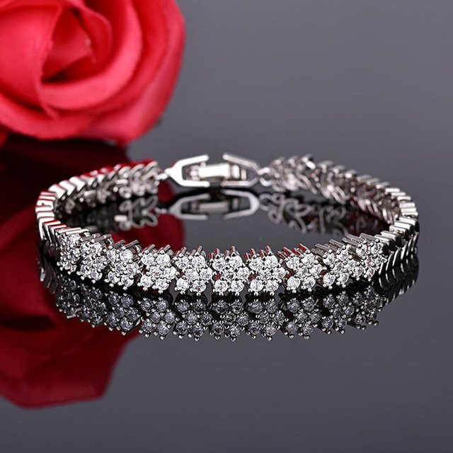 Armband, Kupfer, Zirkonia, red, Damen - Bild 1