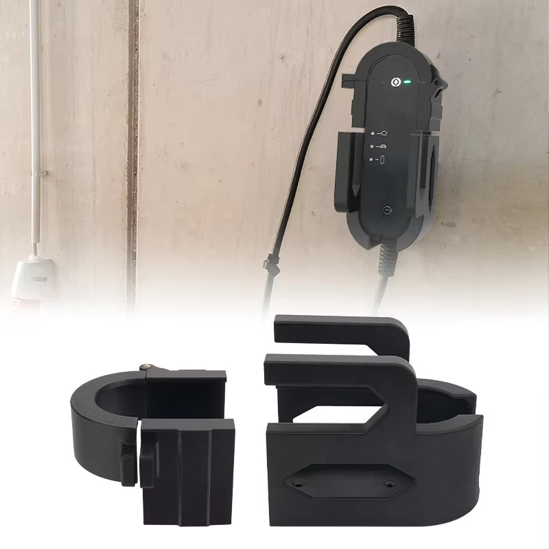Wandhalterung mit Kabelhalterung für Ladegeräte 3,6–11 kW in Schwarz für Audi, Skoda iV sowie VW ID.4 und ID.7 - Bild 2