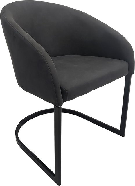 HTI-Living Stuhl Vemal Schwarz mit Microfaser-Bezug und Metallgestell im modernen Design - Bild 1