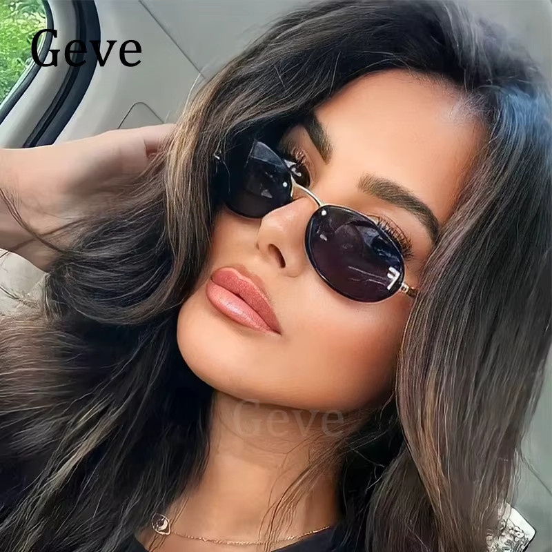 GEVE Sonnenbrille, quadratisch, Halbrand, Metall, transparent, Damen - Bild 2