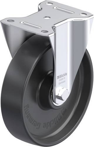 Blickle B-PP 200K Stahlblech-Bockrolle in Schwarz, Rad-Durchmesser: 200 mm, Tragfähigkeit: 400 kg - Bild 1