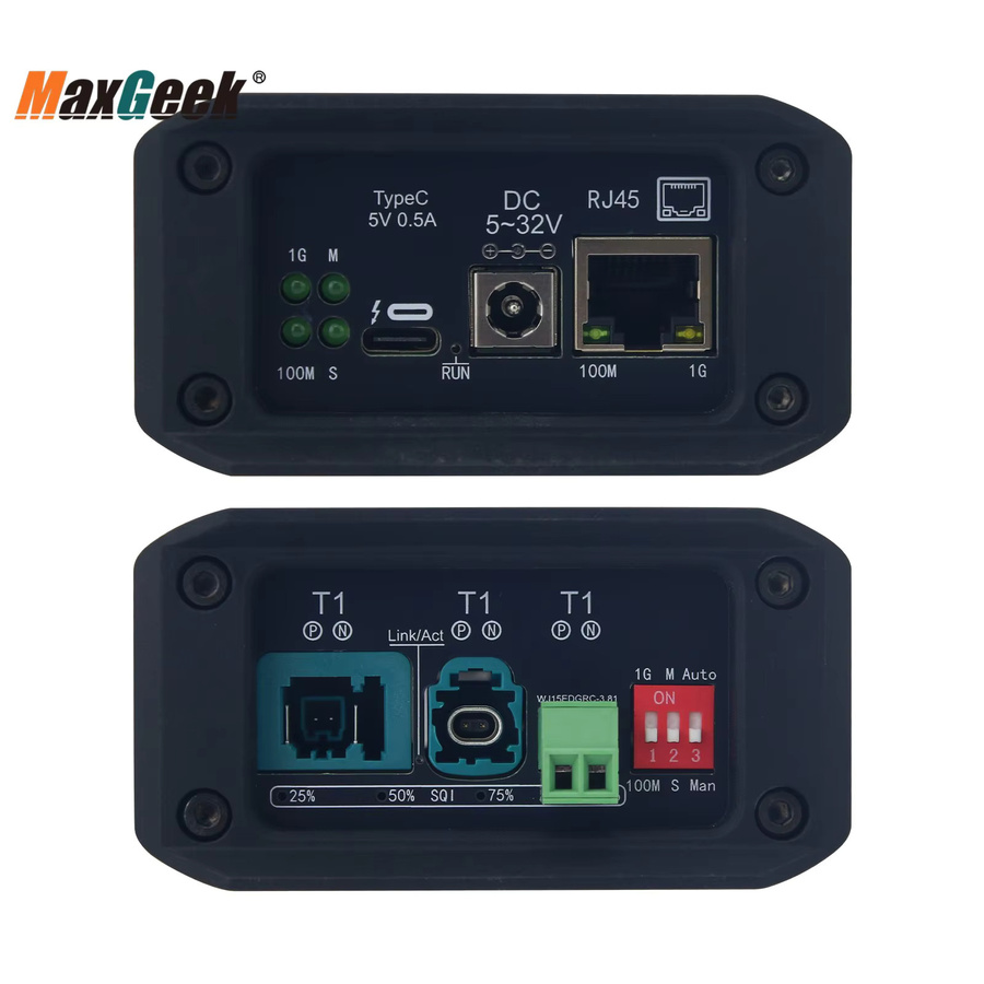 Maxgeek Speed Link SE1001 Pro Kfz-Ethernet-Schnittstellenmodul mit RJ45 Anschluss in Schwarz unterstützt 1000Base-T1 und Legacy-Modus - Bild 3