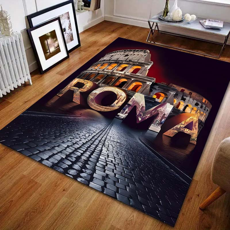 UQIDEHOME Druckteppich Rom Kolosseum Design für Wohnzimmer und Flur B/T: 60 x 40 cm - Bild 5