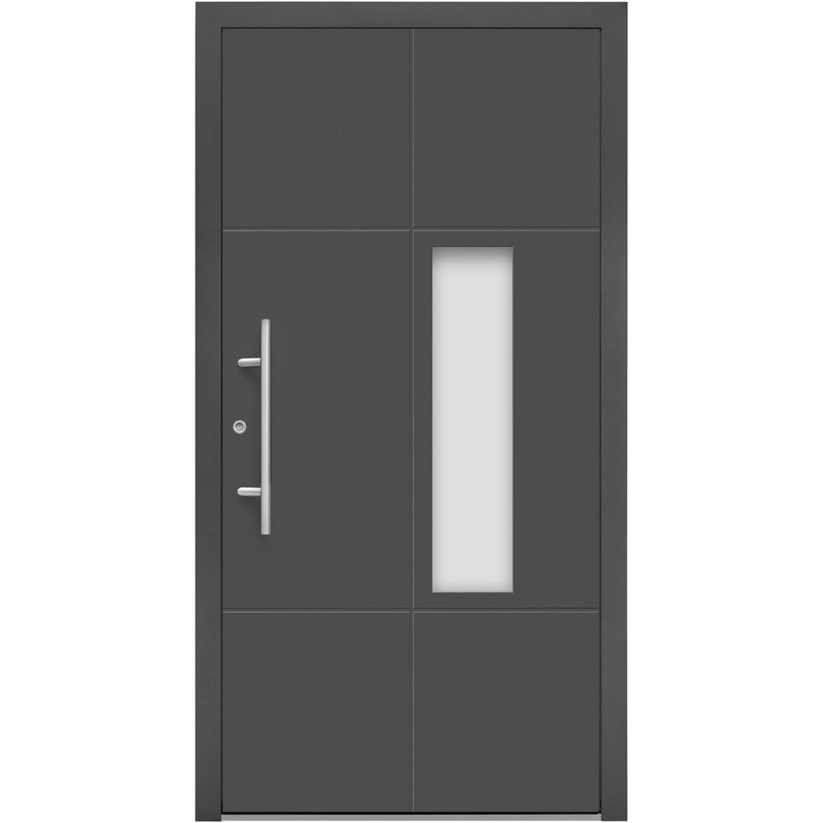 Splendoor Moderno Aluminium-Haustür mit Glaseinsatz Anthrazit Metallic B: 110 cm, H: 210 cm, Anschlag Links - Bild 2
