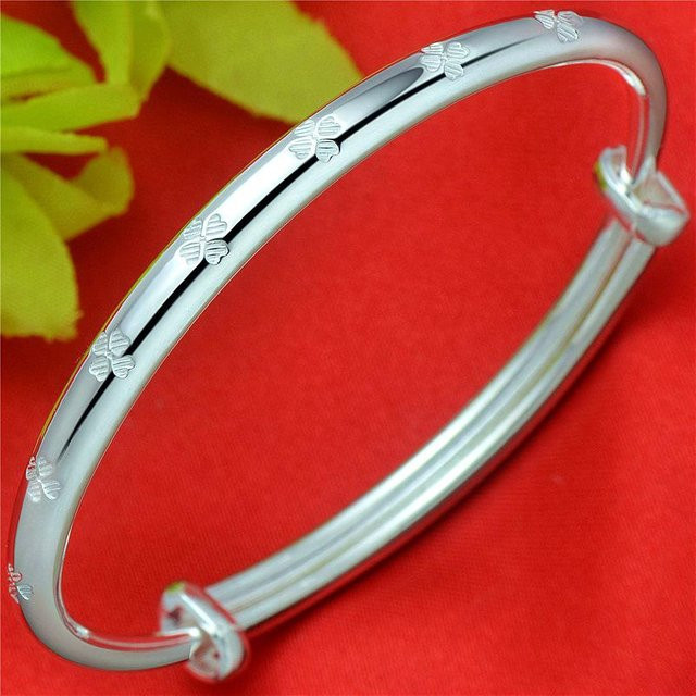 Armband Vierblättriges Kleeblatt, 925 Silber, Damen - Bild 1