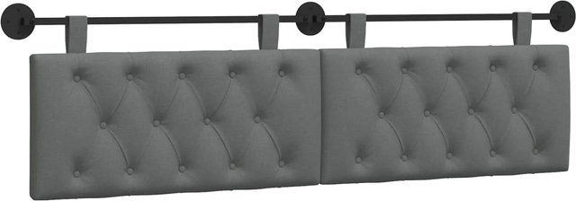 vidaXL Wandmontiertes Polsterpaneel in Dunkelgrau mit Stoffbezug, B/H/T: 170 x 55 x 7 cm - Bild 1