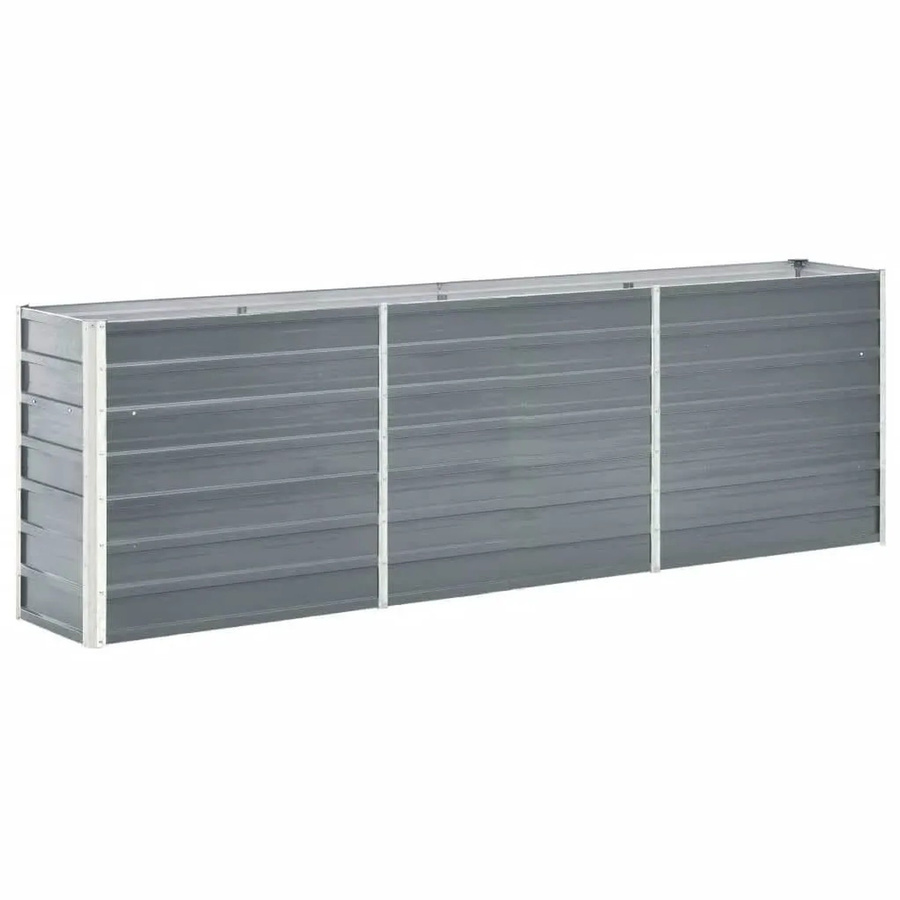 DELUKE Hochbeet OSKAR aus verzinktem Stahl in Grau, B/T/H: 240 x 40 x 77 cm - Bild 2