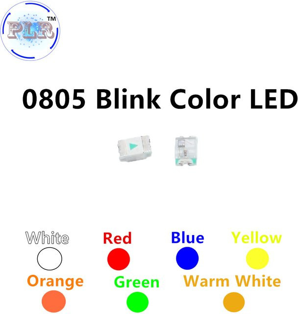 SONGXIN LIGHT 100 Stück RGB SMD LED 0805 mit Farbwechsel und Blinkfunktion - Bild 1