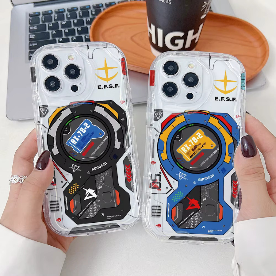 Fashion Machine G-Gundam Handyhülle mit 3D Wave Soft Cover für iPhone 16 15 14 13 12 11 Pro Max Plus und weitere Modelle, Mehrfarbig - Bild 2