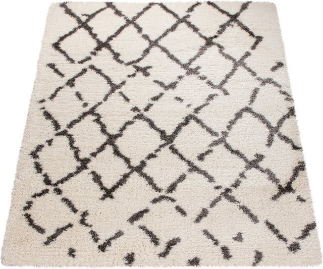 Hochflor-Teppich Mahara in Grau und Multicolour, B/B: 60 x 90 cm - Bild 1