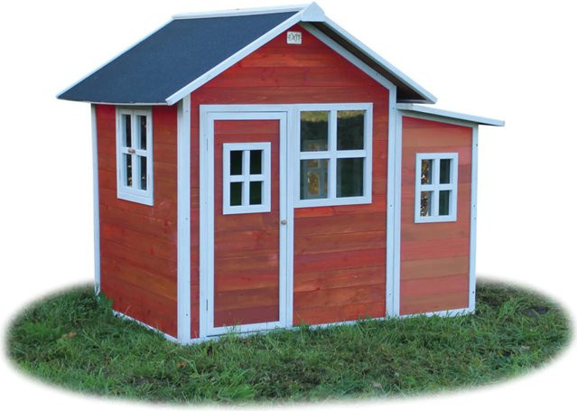 EXIT Loft 150 Holzspielhaus rot B/H/T: 149 x 159 x 188 cm - Bild 1