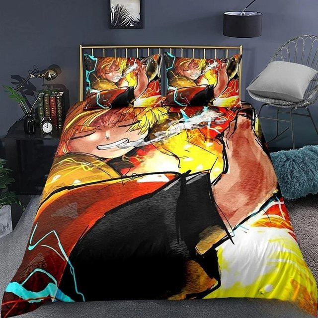 Bettwäscheset Demon Slayer Muichiro Tokito Anime Digitaldruck mit Bettbezug und Kissenbezug, Multicolor, B/H: 260 x 220 cm - Bild 1