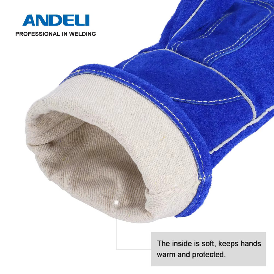 ANDELI Hitzebeständige Schutzhandschuhe für Schweißer und Grillarbeiten - Bild 4