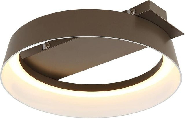Globo Lighting Deckenleuchte Modern Braun aus Metall und Kunststoff B/H/T: 25 x 7,5 x 26 cm - Bild 1