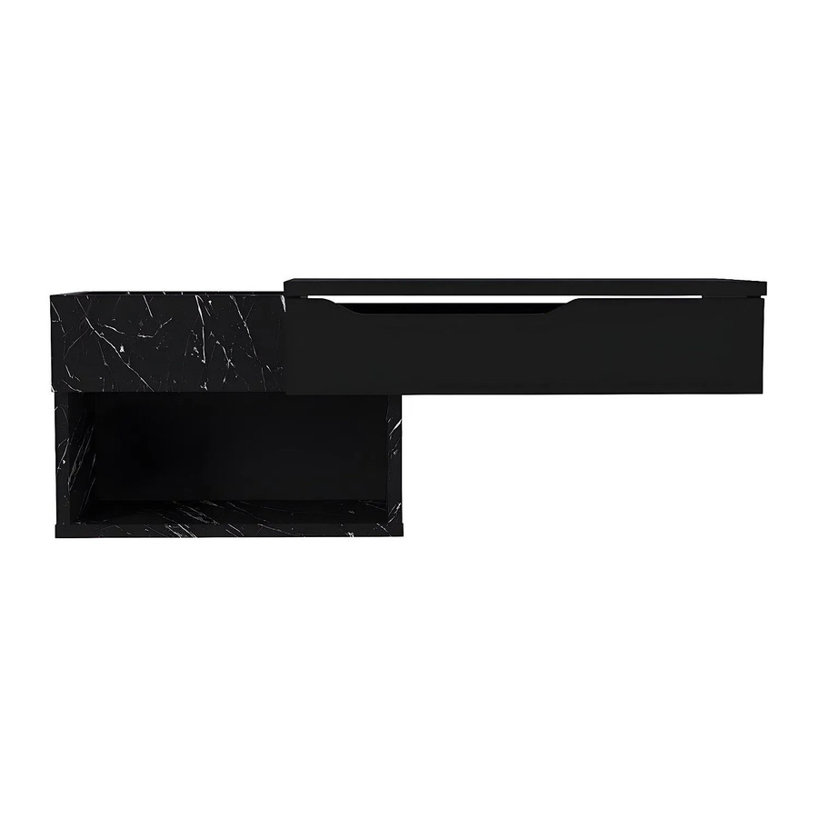 Vente-unique Konsolentisch Dareka in Schwarz mit Marmor-Optik, Breite: 90 cm - Bild 2