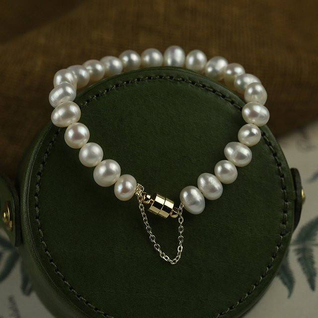 DREJEW Armband, Süßwasserperlen, Weiß, Damen - Bild 1