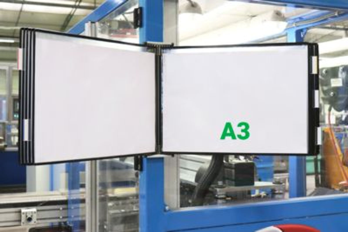 Tarifold Sichttafel DIN A3 quer in Schwarz, 10 Stück mit Metalldrehzapfen für alle Trägersysteme - Bild 2