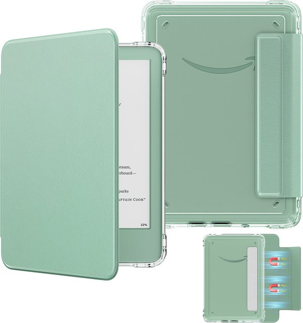 Dadanism Magnetische Hülle für Kindle 11. Generation (2024/2022 Release), Transparent, Grün - Bild 1