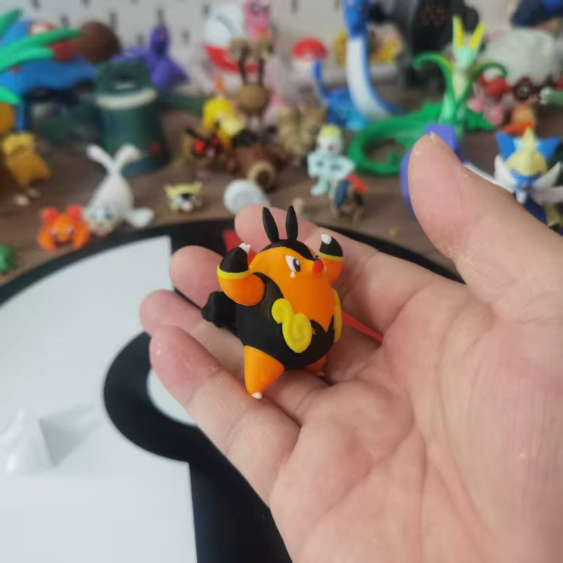 Bandai Pokémon Anime Tepig Grotichon Emboar Figur, Maßstab 1:20, Modell Spielzeug - Bild 2