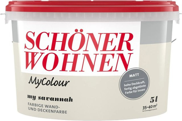 Schöner Wohnen Wand- und Deckenfarbe My Colour My Savannah Matt in Beige und Sand, 5,0 l, lösungsmittelfrei, wasserbasiert - Bild 1