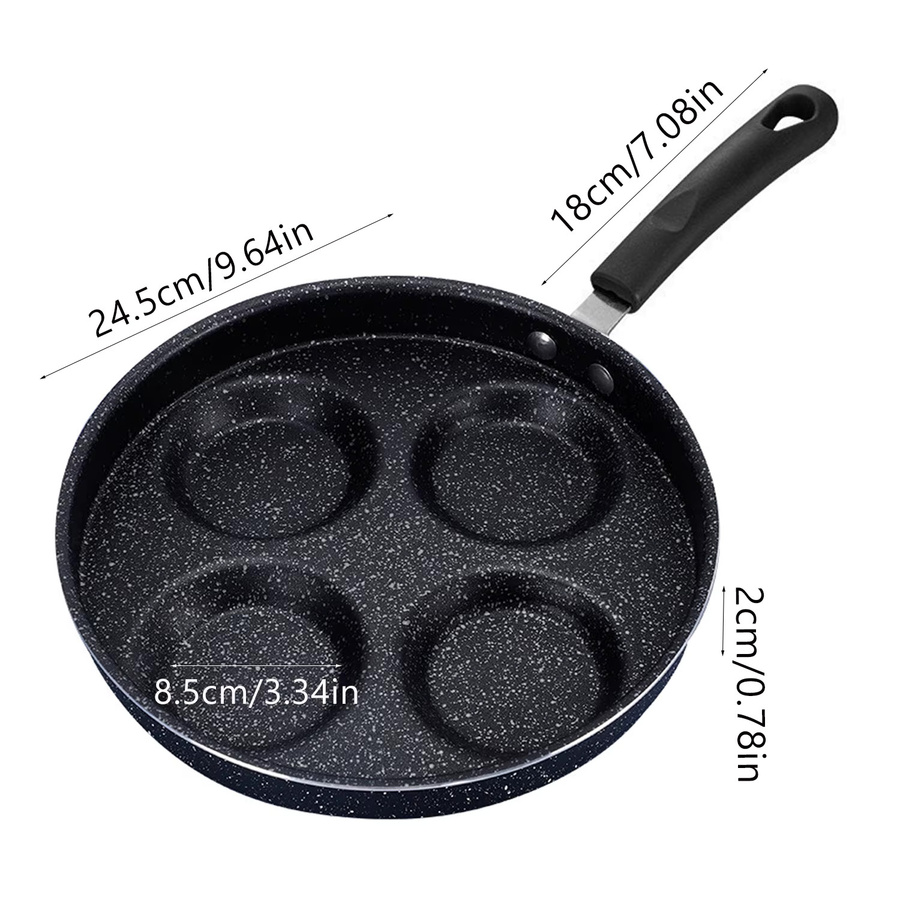 Zxyouping Antihaft Crepe-Pfanne mit Keramikbeschichtung in Schwarz, Durchmesser: 24,5 cm - Bild 5