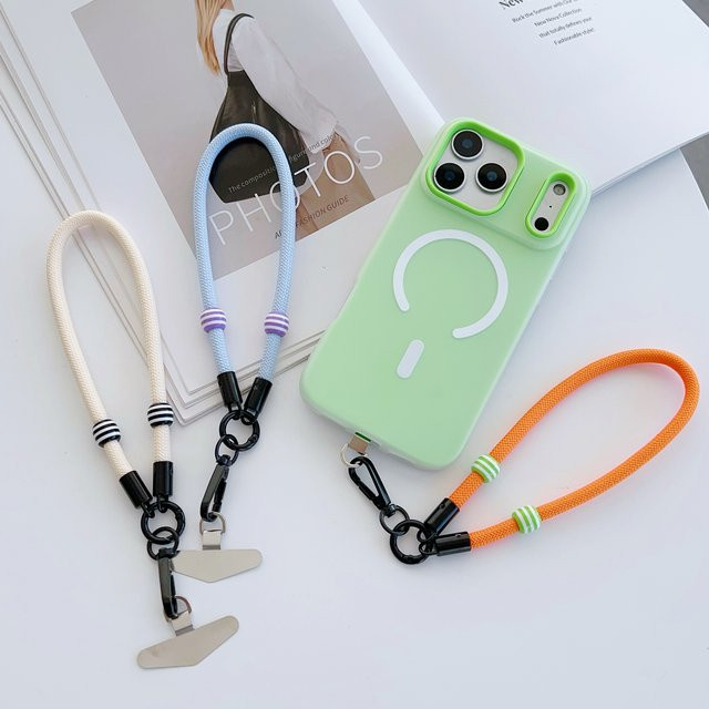 ZHANZHI 360 Grad rotierendes Handy-Lanyard als modisches Handgelenk-Lanyard aus Metall mit Anti-Verlust-Funktion für dein Smartphone - Bild 1