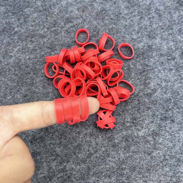 200 Stück rote Gummibänder für Büro, Schule und Schreibwaren - Bild 1