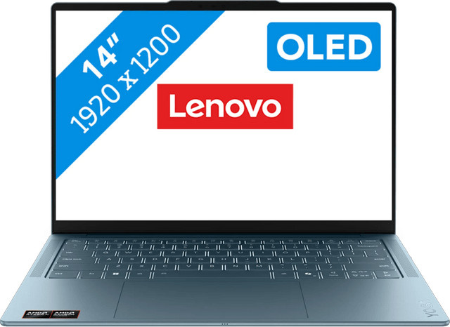 Lenovo Yoga Slim 7 OLED Copilot+ PC 14AGP11 Notebook in Petrol mit 14 Zoll Display, AMD Ryzen AI 5, 16 GB RAM und 512 GB SSD, Windows 11 - Bild 1