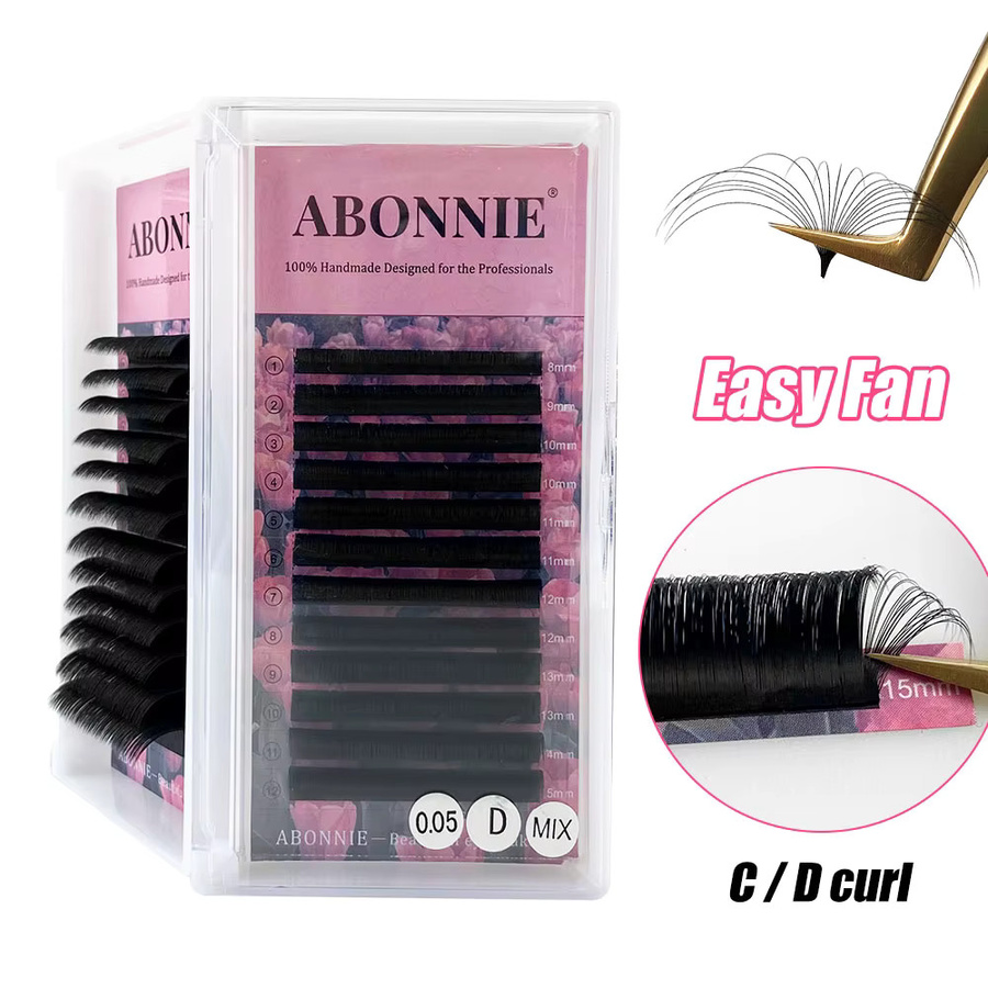 ABONNIE Matte Easy Fan Lashes 8–22 mm, CC CC D DD, Unisex - Bild 3