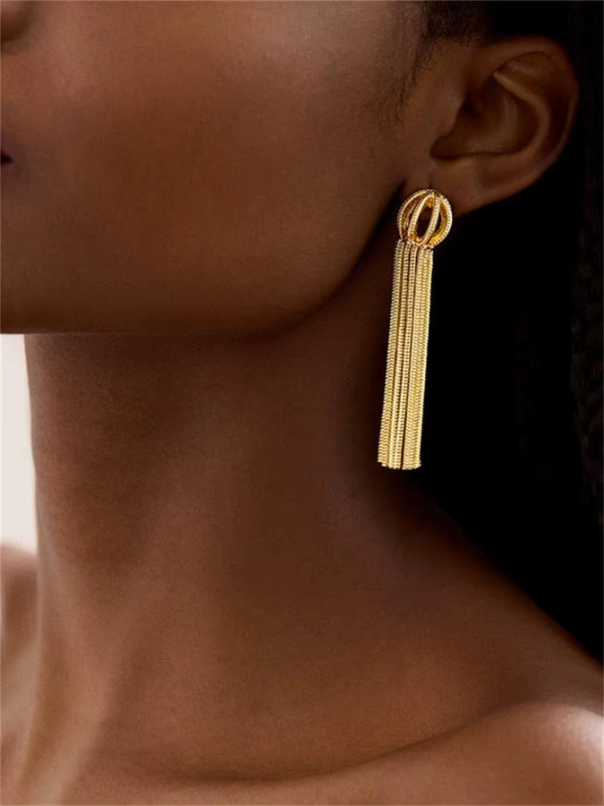 Erpels Quastenohrringe, Gold, Damen - Bild 2