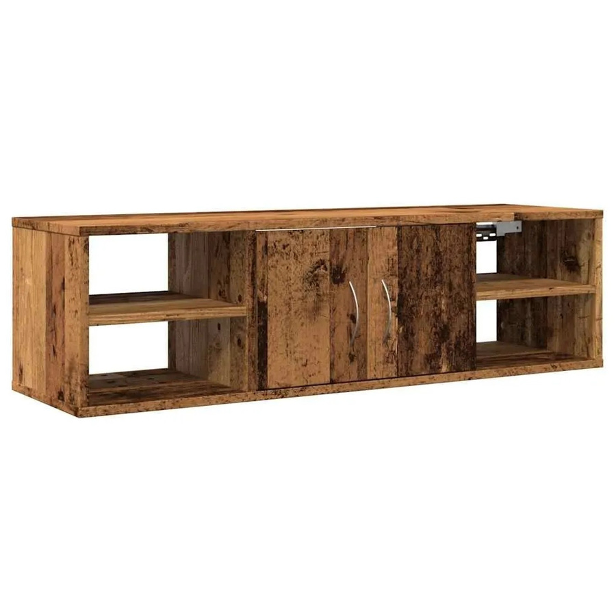 vidaXL Wandschrank in Altholz-Optik, braun, B/H/T: 101 x 30 x 29 cm - Bild 2