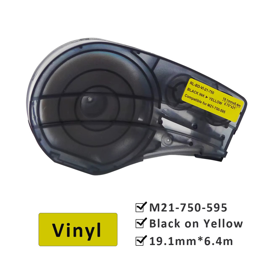 Brady selbstklebendes Vinyl-Etikettenband für BMP21 PLUS Drucker, Mehrfarbig, Breite: 1,91 cm, Länge: 6,4 m - Bild 2