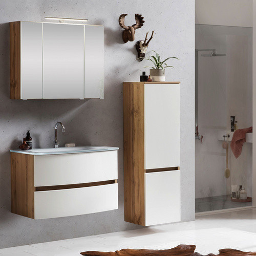 HELD MÖBEL Waschtisch-Set KOPENHAGEN in Weiss, 5-teilig, modern und wandmontiert - Bild 2