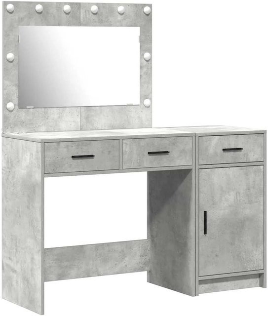 vidaXL Schminktisch mit Tür in Grau, modernes 2-teiliges Set aus Holzwerkstoff, B/T/H: 40 x 41 x 75 cm - Bild 1