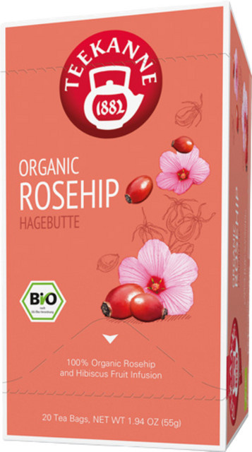 Teekanne Bio Organic Rosehip Hagebutte, Früchtetee, Teebeutel, 55g - Bild 1