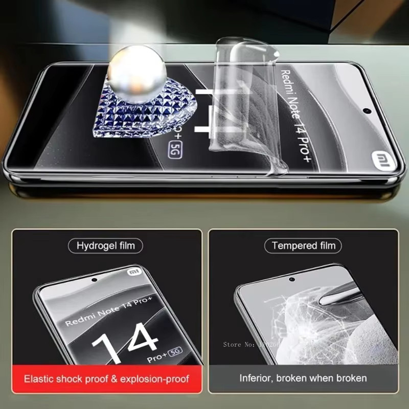 4er Pack Hydrogel Display Schutzfolien für Xiaomi Redmi Note Serie, transparent - Bild 4