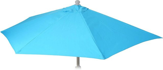 MCW Ersatzbezug für halbrunden Sonnenschirm Lorca in Türkis mit UV-Schutz UPF 50+ aus Polyester, Durchmesser: 260 cm - Bild 2