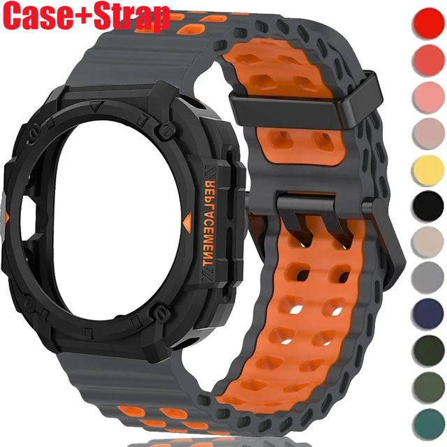 CHIICSMART Uhrenarmband Silikon, Schwarz, Samsung Galaxy Watch Ultra 47mm - Bild 1